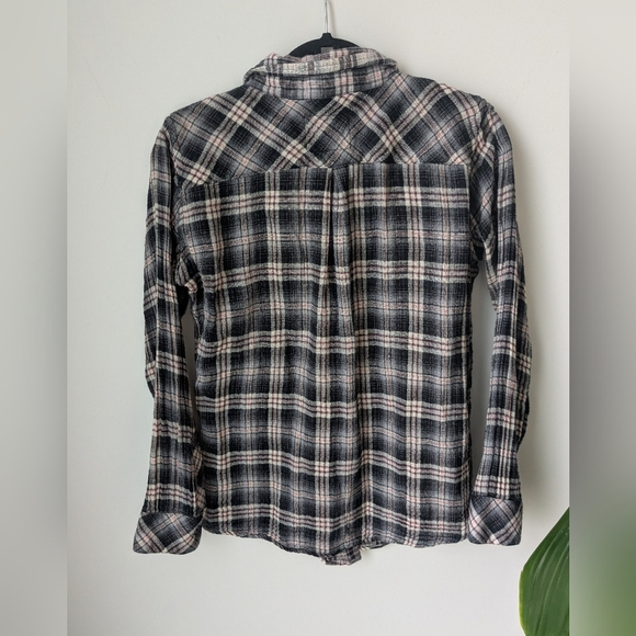 Rails black, white, red plaid button down shirt - size med - Picture 3 of 6
